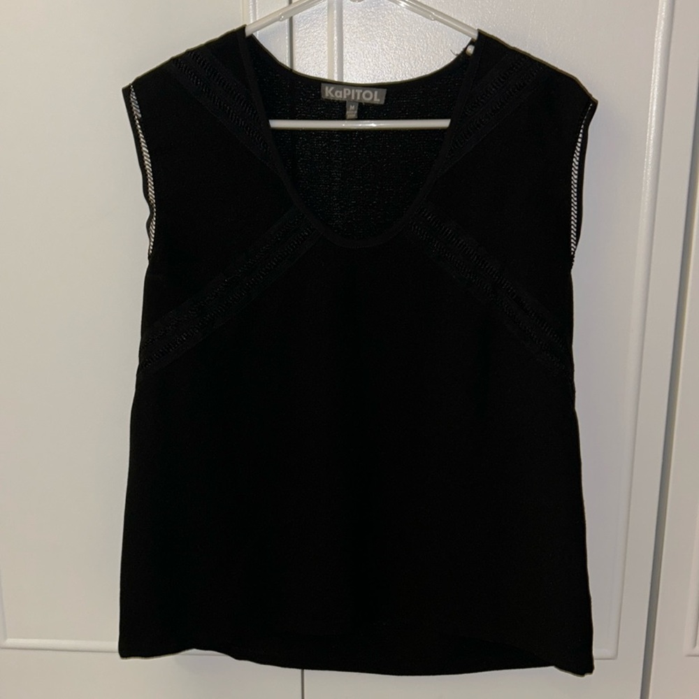 Kapitol black dressy tank.